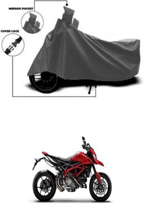 Wadhwa Creations Two Wheeler Cover for Ducati(Hypermotard, Grey)