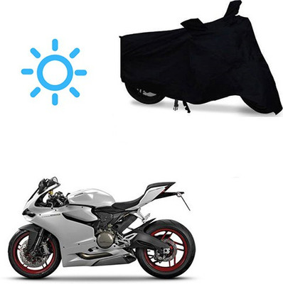 MOTOWORLD Two Wheeler Cover for Ducati(899 Panigale, Black)
