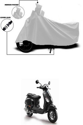 Gromaa Two Wheeler Cover for Piaggio(Piaggio Vespa, Silver)