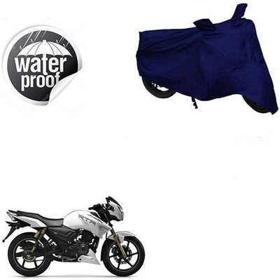 Motoren Waterproof Two Wheeler Cover for TVS(Apache RTR 180, Blue)
