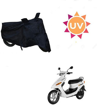 SRENTERPRISES Two Wheeler Cover for Indus(Yo Electron, Black)