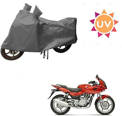 saanvi Waterproof Two Wheeler Cover for Bajaj(Pulsar 220 DTS-i, Grey)