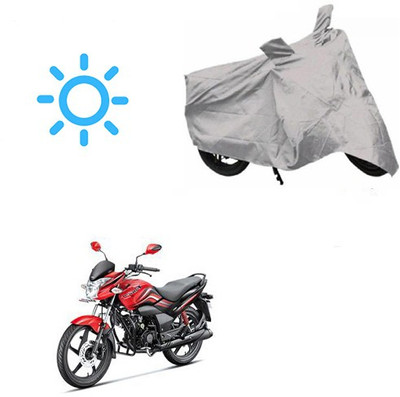 SRENTERPRISES Two Wheeler Cover for Hero(Passion Xpro, Silver)