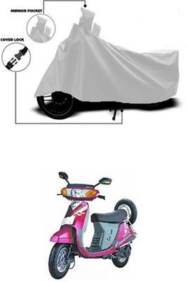 Gromaa Two Wheeler Cover for Kinetic(Nova, Silver)