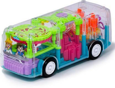 jmv Mechanical Bus Toy | Super Stylish | Premium Quality Toy for Kids with 360 Degree Rotation Sound & Light & Object Detection Toys for Children.(Multicolor)