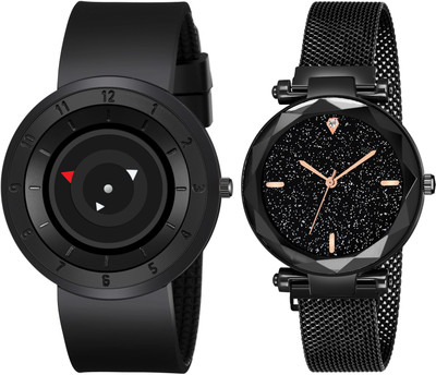Blue Pearl Analog Watch - For Couple