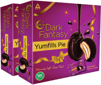 Sunfeast Dark Fantasy Yums Pie Cream Filled Biscuit(2 x 126.5 g)