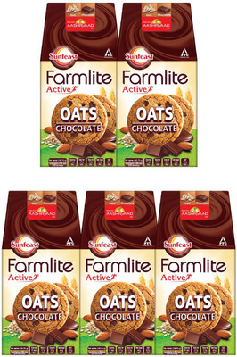 Sunfeast Farmlite Digestive Oats with Chocolate Cookies Biscuit(5 x 150 g)