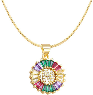 ZIVOM Gold-plated Crystal Brass Pendant Set