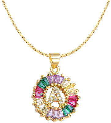 ZIVOM Gold-plated Crystal Brass Pendant Set