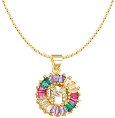 ZIVOM Gold-plated Crystal Brass Pendant Set