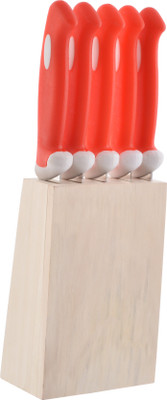 Doma 5 Pieces ,Wooden Stand Stainless Steel, Wooden, Plastic Knife Set(Pack of 6) available at flipkart for Rs.299