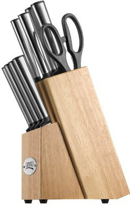 

Ginsu Koden Series 10 Piece Commercial Stainless Steel Cutlery Set In Natural Block 5204