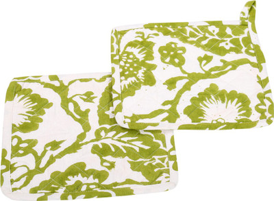 

Rajrang White, Green Cotton Kitchen Linen Set(Pack of 2), Green;white