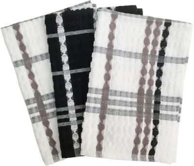 

Lushomes Black Cotton Kitchen Linen Set(Pack of 3)