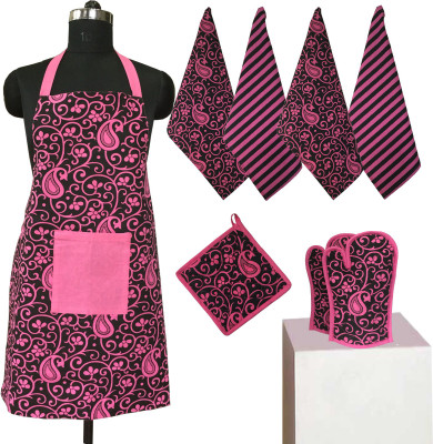 

Lushomes Lavender Cotton Kitchen Linen Set(Pack of 8)
