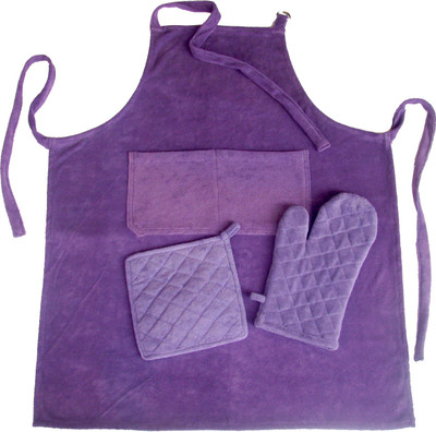 

Homeblendz Purple Cotton Kitchen Linen Set(Pack of 3)