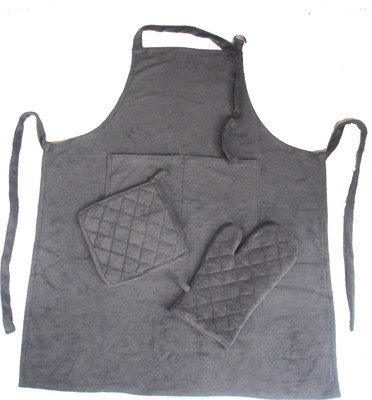 

Homeblendz Grey Cotton Kitchen Linen Set(Pack of 3)