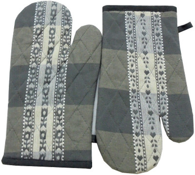 Tidy Grey Cotton Kitchen Linen Set(Pack of 2)