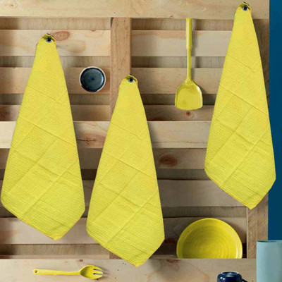 

Rhome Yellow Cotton Kitchen Linen Set(Pack of 3)