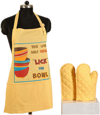 

Swayam Yellow Cotton Kitchen Linen Set(Pack of 3)