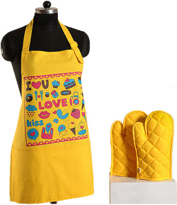 

Swayam Yellow Cotton Kitchen Linen Set(Pack of 3)
