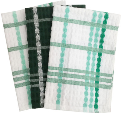

Lushomes Green Cotton Kitchen Linen Set(Pack of 3)