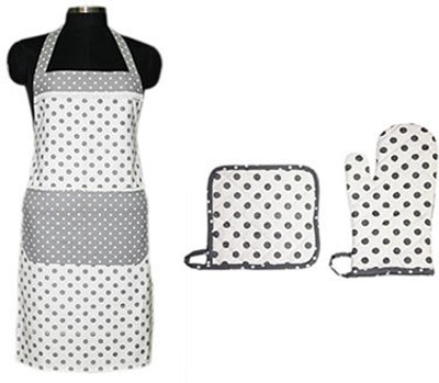 

Rhome Grey Cotton Kitchen Linen Set(Pack of 3)