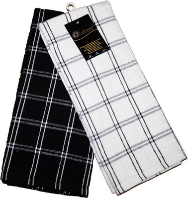 

Lushomes Black Cotton Kitchen Linen Set(Pack of 2)