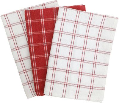 

Lushomes Red Cotton Kitchen Linen Set(Pack of 3)