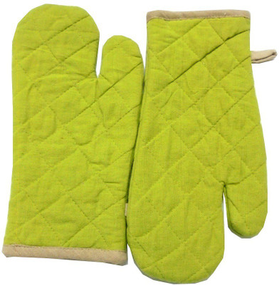 Tidy Light Green Cotton Kitchen Linen Set(Pack of 2)