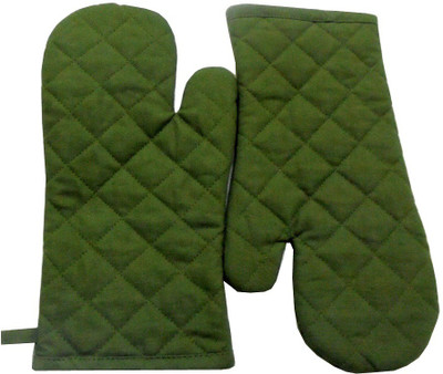 Tidy Green Cotton Kitchen Linen Set(Pack of 2)