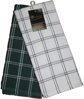 

Lushomes Green Cotton Kitchen Linen Set(Pack of 2)