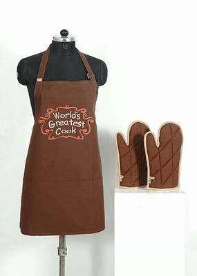 

Swayam Brown Cotton Kitchen Linen Set(Pack of 3)