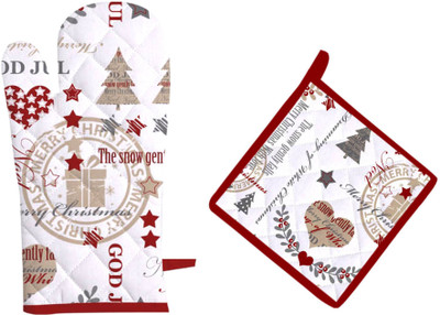 Cotonex Multicolor Cotton Kitchen Linen Set(Pack of 2)