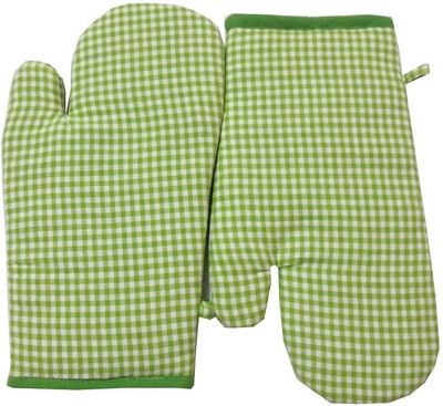 Tidy Green Cotton Kitchen Linen Set(Pack of 2)