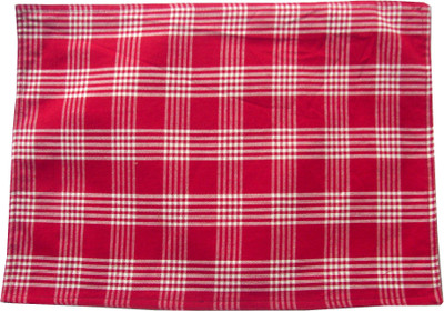

Homeblendz Rectangular Pack of 6 Table Placemat(Red, White, Cotton)
