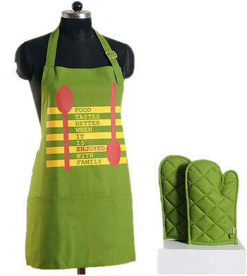 

Swayam Green Cotton Kitchen Linen Set(Pack of 3)