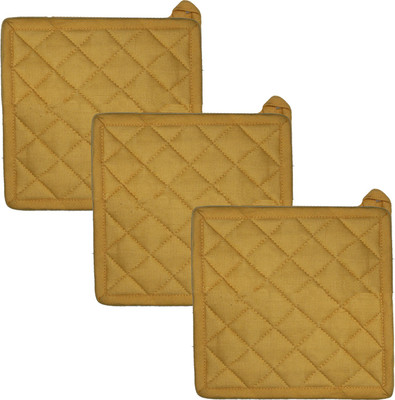 AIRWILL Yellow Cotton Kitchen Linen Set(Pack of 3)