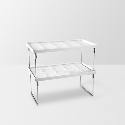 

Disha Easy Foldable 2Pcs Plastic Kitchen Rack(White)