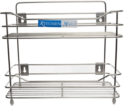 

Kitchen Mart Wire Shelf Step 2 Stainless Steel Kitchen Rack(Steel)