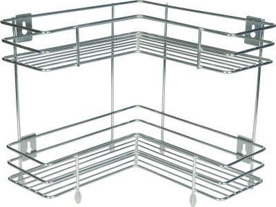 

KCL L Shape Stainless Steel Kitchen Rack(Silver)