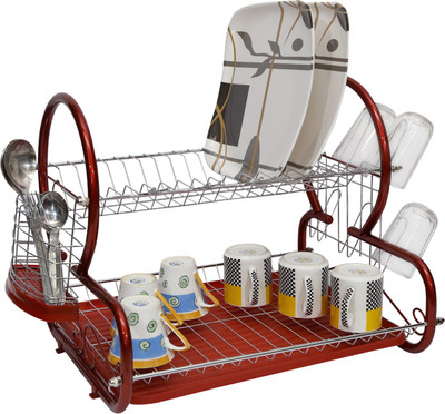 

Home Creations Stainless Steel Kitchen Rack(Red)