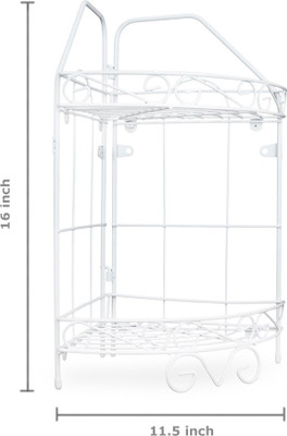 

Pearl Kitchen Rack Steel Kitchen Rack(White)