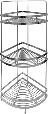 

Klaxon Triple Corner Shelf Stainless Steel Kitchen Rack(Silver)