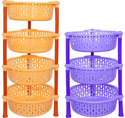 

Navkar-Cp Plastic Kitchen Rack(Yellow, Blue)