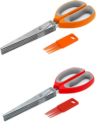 

Home Creations 5 blade Vegetable Stainless Steel All-Purpose Scissor(Multicolor, Pack of 4)