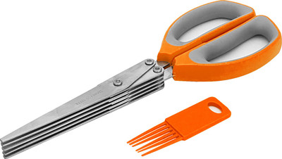 

Home Creations 5 blade vegetable Stainless Steel Herbs Scissor(Orange, Pack of 2)