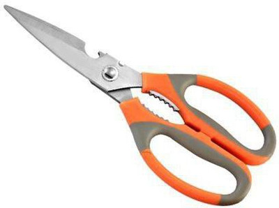 

Shoppingekart 3 In 1 Multi Purpose Kichen, Wallnut Cracker, Bottle Opener Steel All-Purpose Scissor(Orange, Pack of 1)