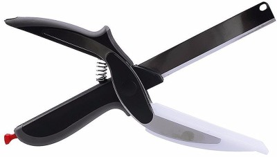 Magical Scissors 2 in 1 Kitchen Knife & Cutting Board Steel All-Purpose Scissor(Black, Pack of 1) at flipkart